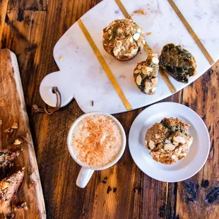 Blueberry Muffin + banana chocolate loaf