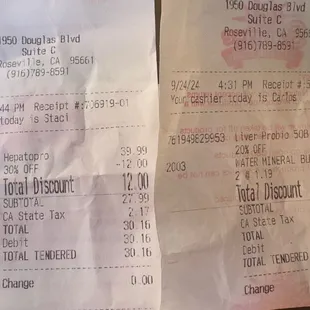 10/3/2024:  The first herbal medication was paid 9/24/2024; HepatoPro was ordered same day.