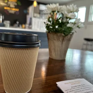 Coffee with flowers!