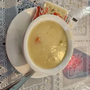 Complimentary shecrab soup.