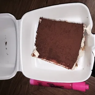 Tiramisu is quite good. it's made elsewhere because both times I ordered it (I have a weakness for it) it had a frozen middle.