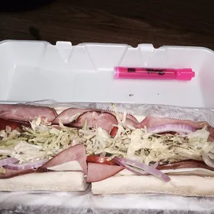 Italian sub. Look how big it is!!