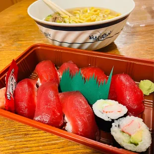 sushi and sashimi, food