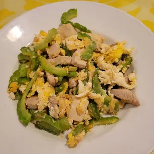 Goya champuru with pork (combo portion)