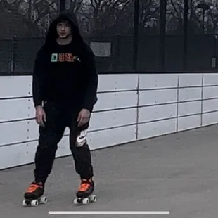 Me enjoying my skates outside