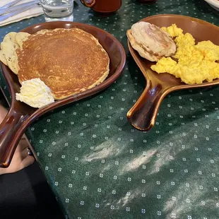 Pancakes and eggs