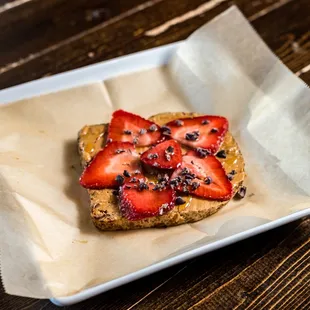 Peanut Butter + Strawberry Toast