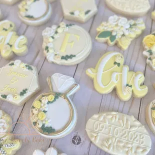 a variety of decorated cookies