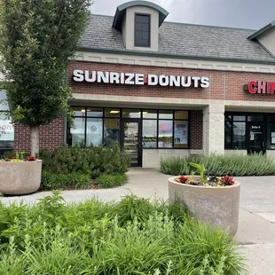 the front of the building