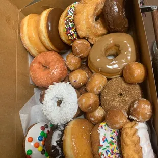 a box of assorted donuts