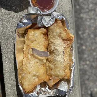 Shrimp and crab and shrimp, chicken and vegetable egg rolls