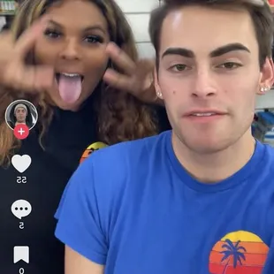 trevor recording a tiktok (not helping customers)