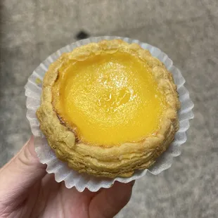Air fried the egg tart at home for extra yum