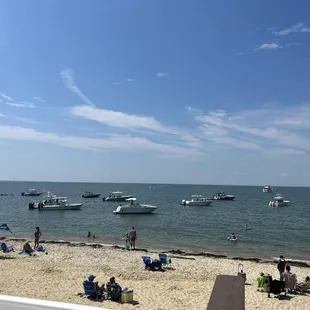 Bring your boat close to our sandbar, come in, and place your order!