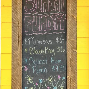 Specials board with specials daily