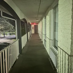 Hallway with no lights - my phones night mode didn't do it justice - it was very dark