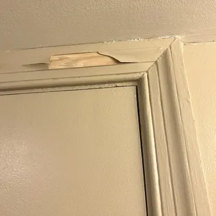 Door frame paint peeling and in poor condition