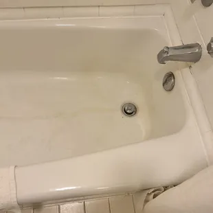 Bathtub stained and very gross, shower "tile" in disrepair