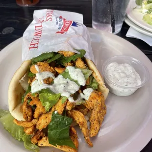 Chicken shawarma sandwich- very good!