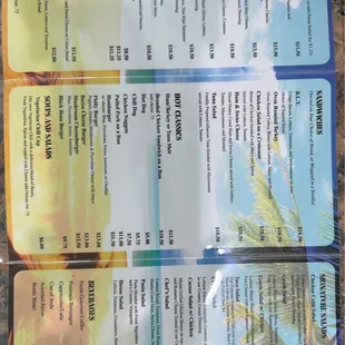 the menu