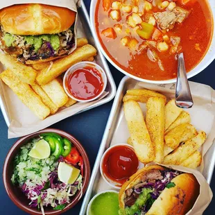 Pozole, Carne Asada Tortas... So good.