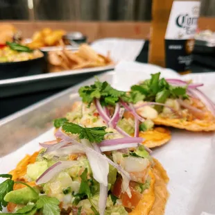 Shrimp Tostadas!