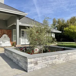 Seawall and/or planter box.