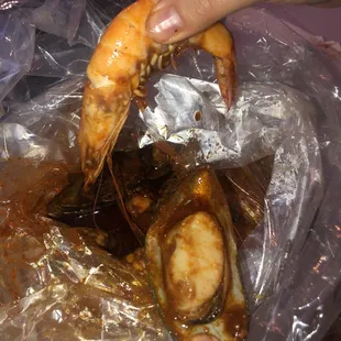 Shrimp size and green mussels