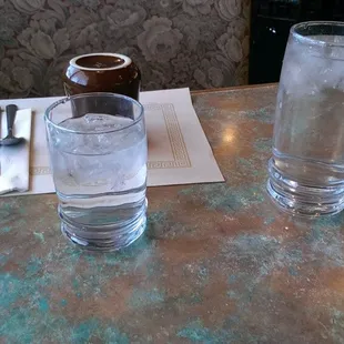 I'm special because two women brought me two different size water glasses.