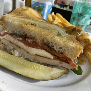 Chicken caprese sandwich