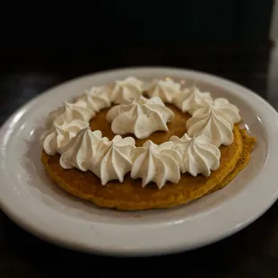 Do you like your pumpkin pancakes plane or tipped with whipped cream??
