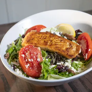 Look at that giant salmon salad!