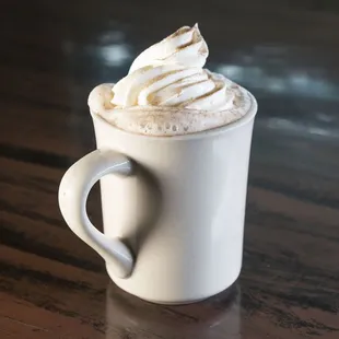 Hot cocoa in the morning, hot cocoa in the evening.