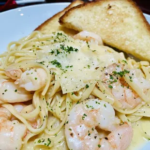 Shrimp scampi (bread comes with the meal)