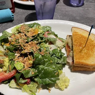 Smoked Turkey Melt and Paradise Salad