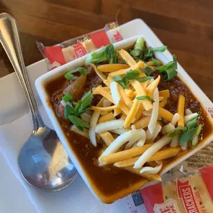Soup of the day! Some really amazing chili!