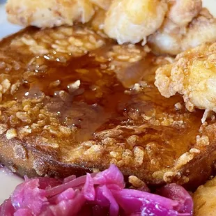 Nina's Shrimp Toast with spicy honey syrup