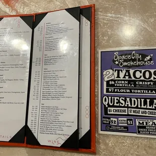 Menus