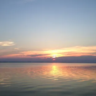 Sunset cross from the ice cream place makes for a great end to the day