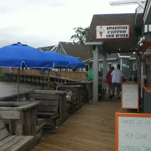 Enjoy outdoor seating on the boardwalk!