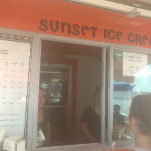 Although the ice cream was great, the service could improve.