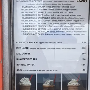 Coffee Menu