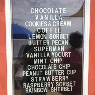 Ice cream flavors