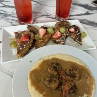 French toast and shrimp &amp; grits