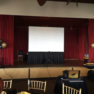 DJ and client setup...  Gold High School ColorSync..