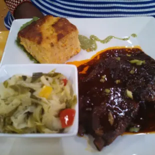 The root beer BBQ ribs.