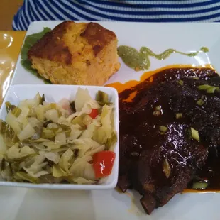 The root beer BBQ ribs.