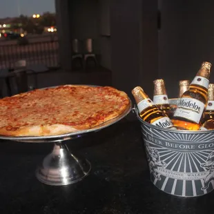 Pizza &amp; Bucket of Beer