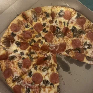 Pepperoni and mushroom 2-Topping Pizza Special
