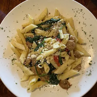 Spinach Mushroom Sundried Tomato Penne Pasta